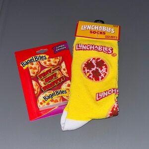 Yellow and White Casual Socks